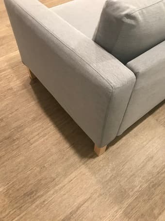 IKEA Karlstad gray sofa, washable covers 3