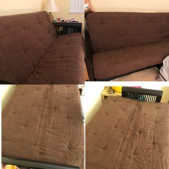 sofa bed , chair, small table, sling chair 1