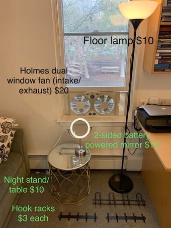 2-sided battery lighted mirror 1