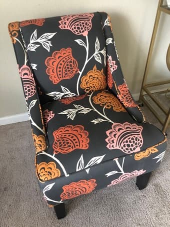 Floral Accent Swoop Armchair 2