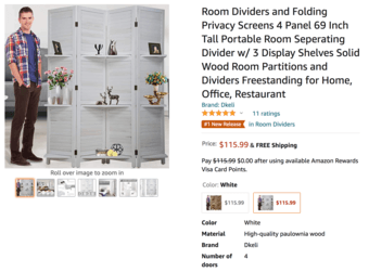 Brand new room divider with shelves 1