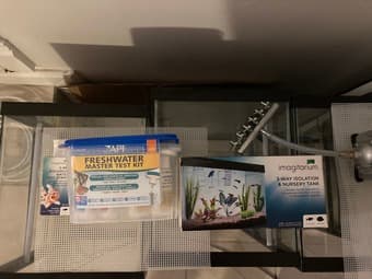 fish tank air pump, thermometer, water conditioner, test kit etc 3