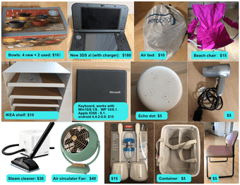 Moving sales, fan/steam cleaner/shelf/chair/3DS, etc 1