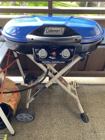 Coleman Camping Grill + Propane Tanks + Extra Grill Plate 1