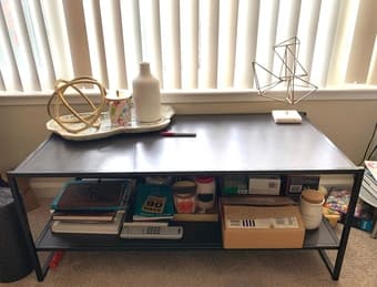 Dark Brown Coffee Table with two levels of space 1