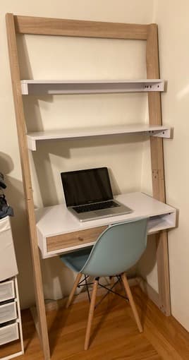 Ladder Desk/Shelf and Chair Set; Like New 2