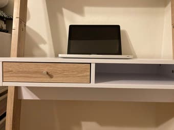 Ladder Desk/Shelf and Chair Set; Like New 3
