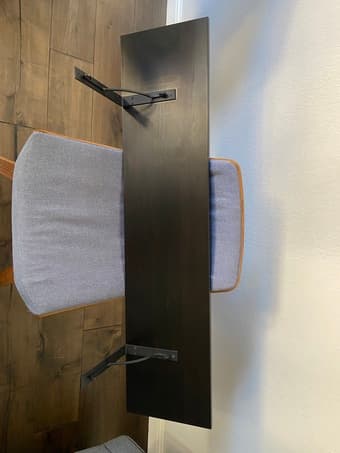 Two BERGSHULT shelves with brackets 1