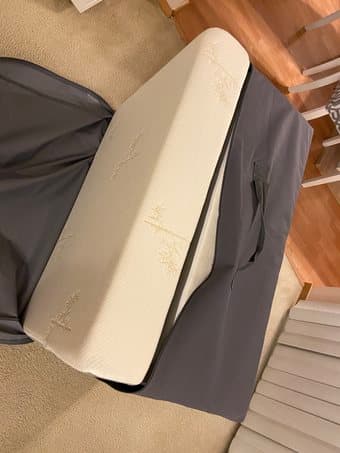 Milliard Tri Folding Memory Foam Mattress with Washable Cover Twin XL 3