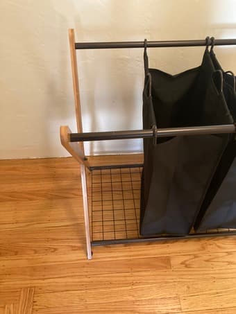 3-section removable laundry sorter/hamper 1