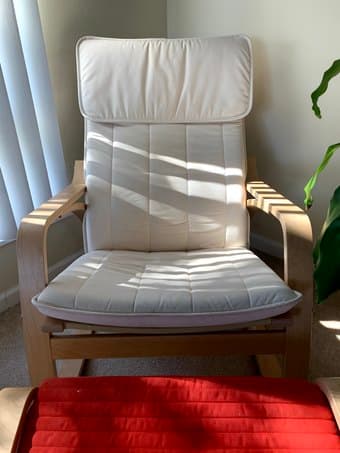 IKEA Poang Rocking Chair & Ottoman 3