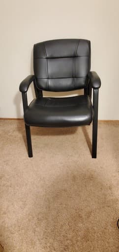 Leather Office Chair with Metal Frame 1