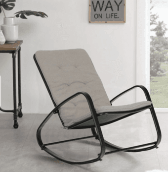 Sophia and William Outdoor Patio Rocking Chair Padded Steel Rocker Cha 1