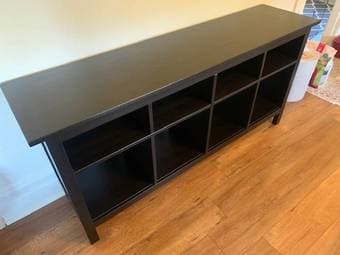 Ikea Black-Brown tv bench/entertainment center/ bookshelf. 2