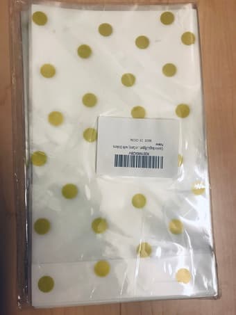 Cookie bags (gold polka dots) 1