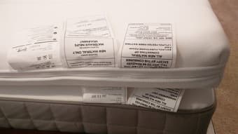 Ikea Queen bed frame mattress and mattress topper 2