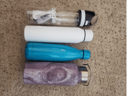 7 cup electric kettle, bamboo lunch box, water bottles, steel straw 2