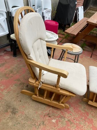 Glider rocker with ottoman 1
