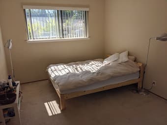 2 bedrooms available with shared bath in a 3 bedroom home four blocks 1