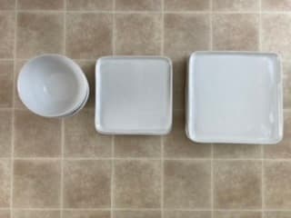 Crate and Barrel Set of 6 Dinner plate set 1