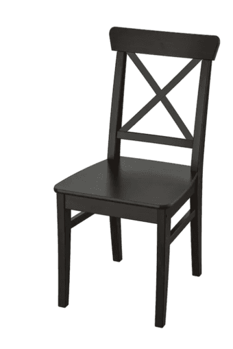 IKEA - NORDEN Gateleg Birch Table + 4 Ingolf Black Chairs 2