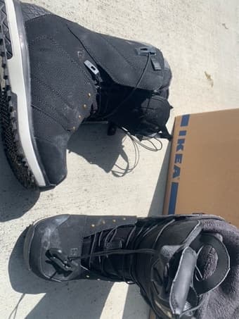 LIKE NEW -Black Salomon KIANA Snowboard Boots - Size 7/Euro 38 Womens 2