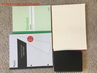 bookmarks, shoes, notebook, bacsketball. 3