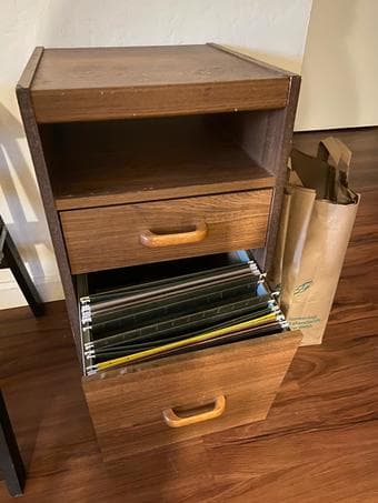 Storage/File cabinet with files/ Side table 1