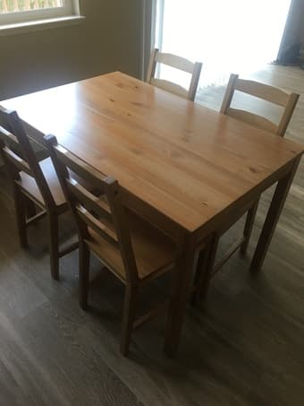 IKEA dinning table and corresponding 4 chairs 1