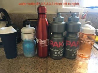 bowl, dish, water bottle, lamp 3