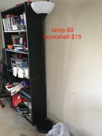 bookshelf, adapter, fold chair, self-photo stick. 1