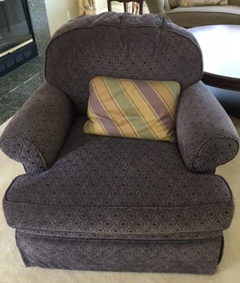 Twin Overstuffed Swivel Living Room Sofa Chairs 1
