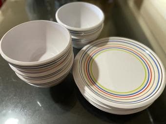 Dining table placemats/Bowls and plates/basket/laundry bag 2