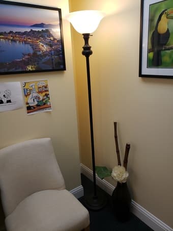 Two matching pole lamps 1