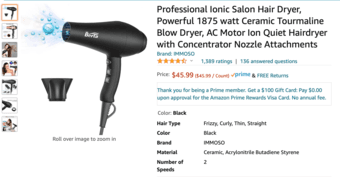 Professional Ionic Salon Hair Dryer 1