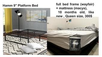 Full bed frame + mattress 1