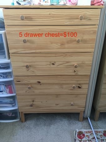 darwer, nightstand, lamp, mattress,rack 2
