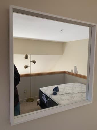 Selling Ikea coffee table + Half length mirror + gold plated lamp 2