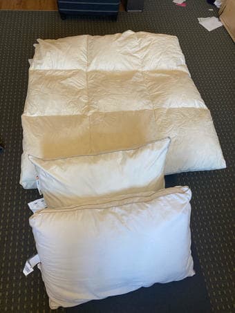 IKEA pillows and king size comforter 1