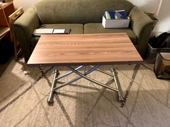 Transforming X Coffee and Dining Table in Light Wood Finish 1
