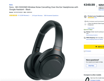 sony headphones WH1000XM3/B for sale 1