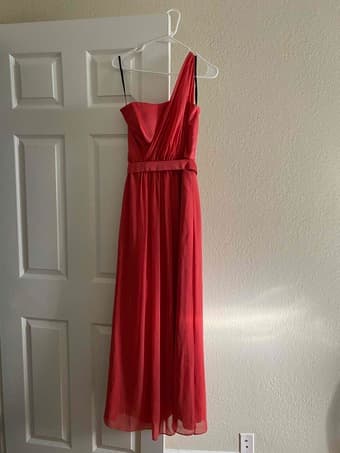 Floor-length, one shoulder, dress 1