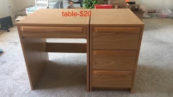 drawer, table, light, duvet. 2