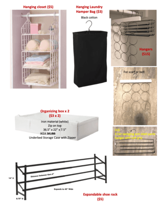 Closet items 1