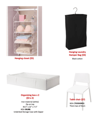 closet.laundry bag.organizing bag.table chair 1