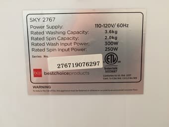 Portable washing machine with hose. 2