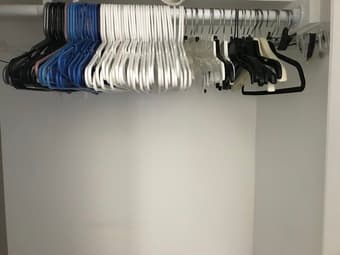 hanging closet. hangers 1