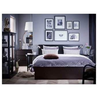 Ikea MALM Black King Bed Frame 1