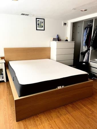 Queen Casper mattress + IKEA bed frame 1