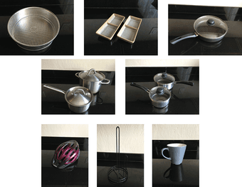 Pots, table, baking pans 2